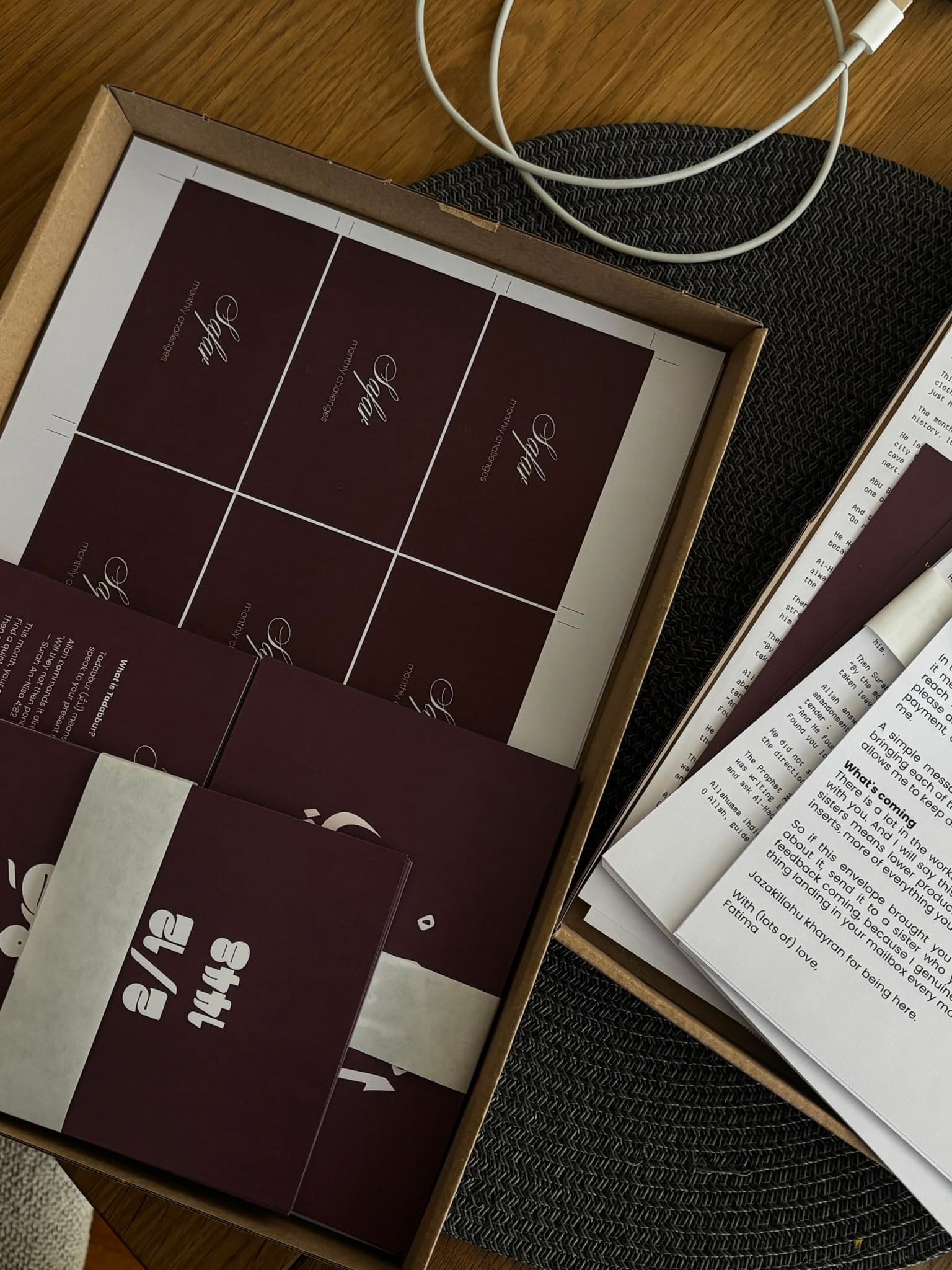 The Safar edition Mail Club cards laid out before assembly